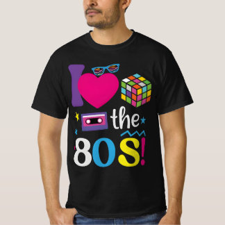 Ich liebe die 80er Retro Vintage Ästhetik Neon-Far T-Shirt