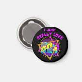 ICH LIEBE DIE 80ER SEHR MAGNET (Vorderseite/Rückseite)