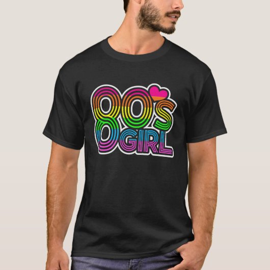 Ich Liebe Die 80er und 90er Jahre Retro 80er Girl  T-Shirt (Vorderseite)