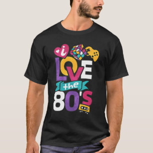 Ich liebe die 80er Vintage Eighties 80er Kleidung T-Shirt