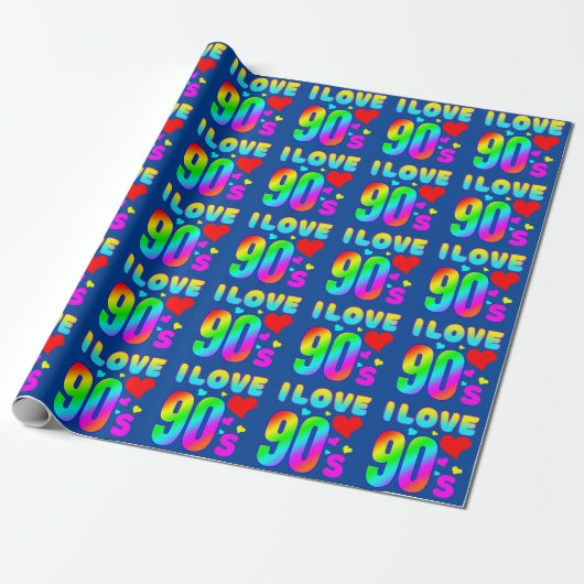 ich liebe die 90er geschenkpapier (Ungerollt)