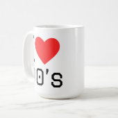 Ich liebe die 90er kaffeetasse (Vorderseite Links)