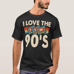 Ich liebe die 90er Retro-Kassette-Musik T-Shirt