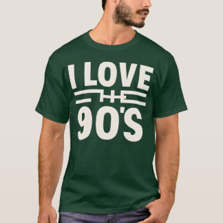 Ich liebe die 90er-Typografie-Familie T-Shirt