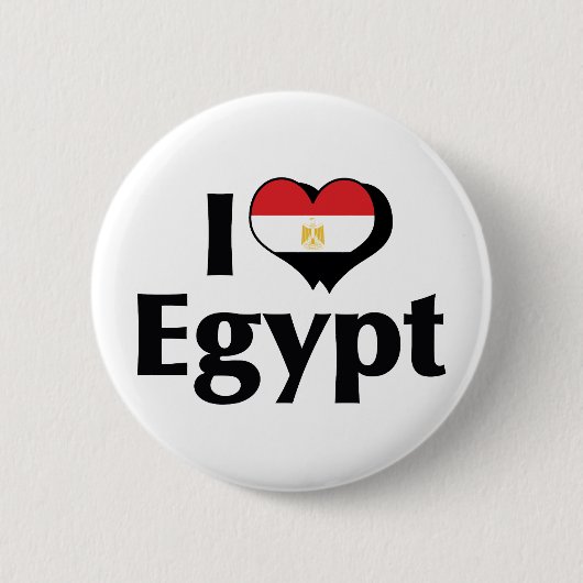 Ich liebe die ägyptische Flagge Button (Vorderseite)