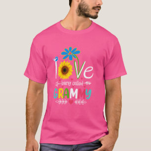 Ich Liebe, die als "Grammy Funny Sunflower Mother" T-Shirt