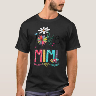 Ich Liebe, die als Mimi-Tag der Sonnenblume Mutter T-Shirt