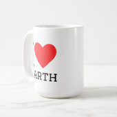 Ich liebe die Erde Kaffeetasse (Vorderseite Links)