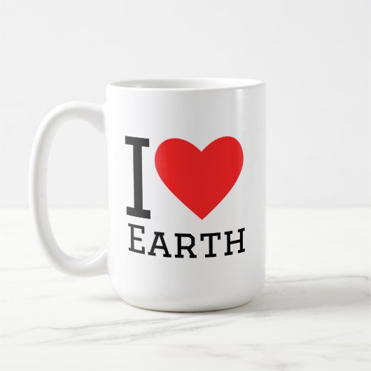 Ich liebe die Erde Kaffeetasse (Links)