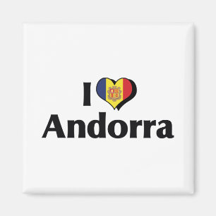 Ich liebe die Flagge Andorras Magnet