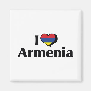 Ich liebe die Flagge Armeniens Magnet