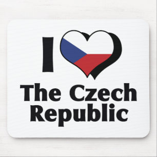 Ich liebe die Flagge der Tschechischen Republik Mousepad
