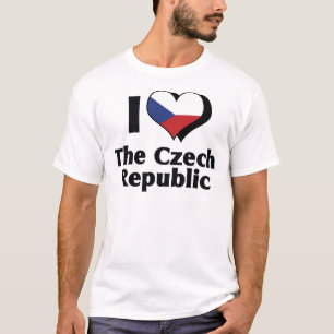 Ich liebe die Flagge der Tschechischen Republik T-Shirt