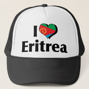Ich liebe die Flagge Eritreas Truckerkappe