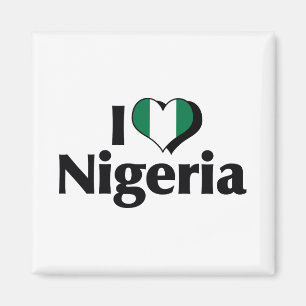 Ich liebe die Flagge Nigerias Magnet