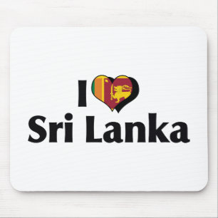 Ich liebe die Flagge Sri Lankas Mousepad