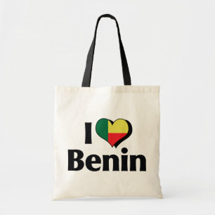Ich liebe die Flagge von Benin Tragetasche