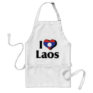 Ich liebe die Flagge von Laos Schürze