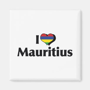Ich liebe die Flagge von Mauritius Magnet