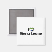 Ich liebe die Flagge von Sierra Leone Magnet (Vorderseite/Rückseite)