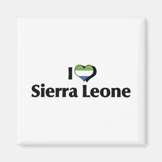 Ich liebe die Flagge von Sierra Leone Magnet (Vorne)