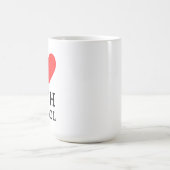 Ich liebe die High School Kaffeetasse (Mittel)