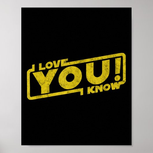 Ich Liebe, die ich kenne - Geschenk von Blockbuste Poster (Vorne)