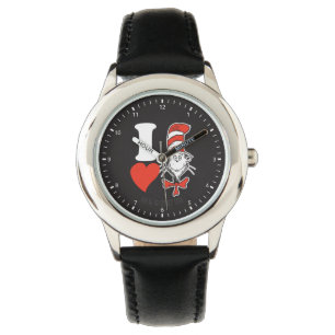 Ich liebe die Katze im Hut Armbanduhr