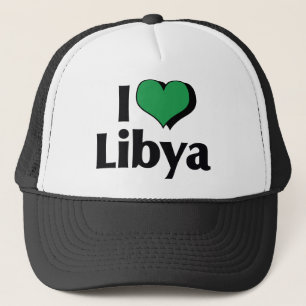 Ich liebe die libysche Flagge Truckerkappe