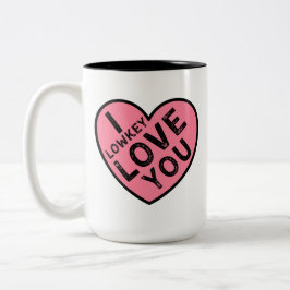 Ich liebe die Liebe, die du Valentin hast Zweifarbige Tasse