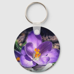 Ich Liebe die lila. #crocus #spring #Blume Schlüsselanhänger