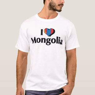 Ich liebe die Mongolei-Flagge T-Shirt