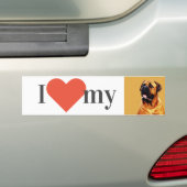 "Ich Liebe, die", personalisiert Ihr HundeFoto Autoaufkleber (Auf Auto)