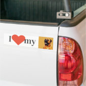 "Ich Liebe, die", personalisiert Ihr HundeFoto Autoaufkleber (Auf Lkw)