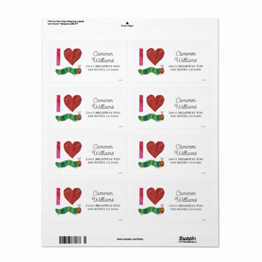 Ich Liebe die sehr hungrige Raupe (Vorne)