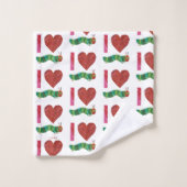 Ich Liebe die sehr hungrige Raupe Badhandtuch Set (Waschlappen)