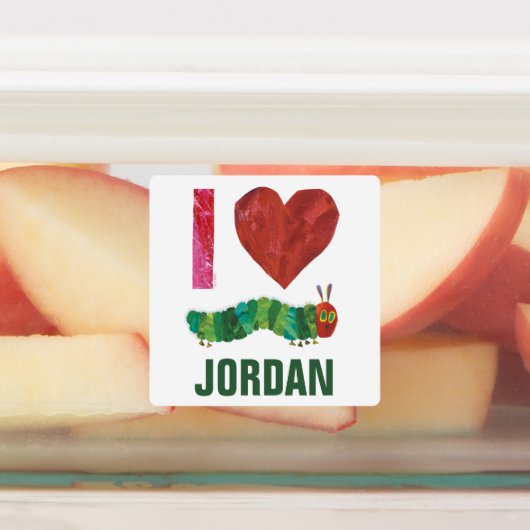 Ich Liebe die sehr hungrige Raupe Etiketten (Befestigt)