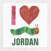 Ich Liebe die sehr hungrige Raupe Etiketten (Design 2)