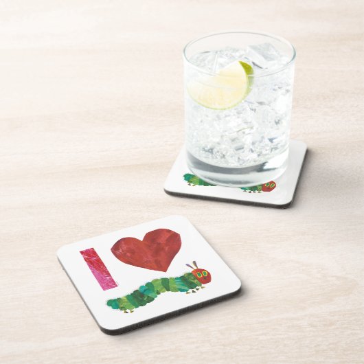 Ich Liebe die sehr hungrige Raupe Getränkeuntersetzer (Rechte Seite)