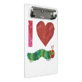 Ich Liebe die sehr hungrige Raupe Mini Klemmbrett (Schrägansicht)