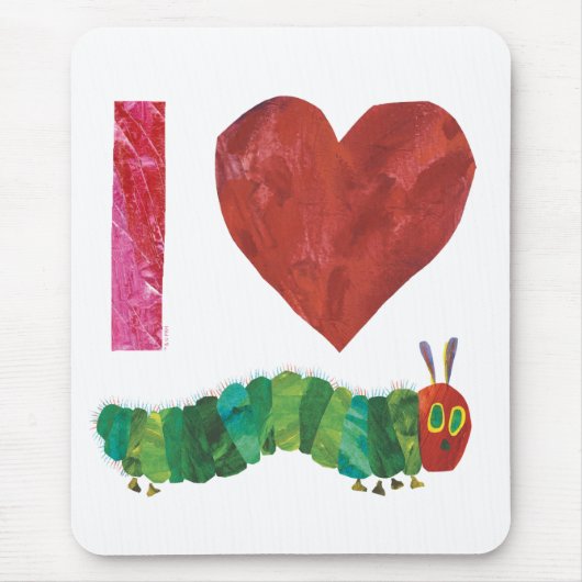 Ich Liebe die sehr hungrige Raupe Mousepad (Vorne)