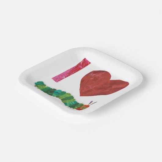 Ich Liebe die sehr hungrige Raupe Pappteller (Gewinkelt)