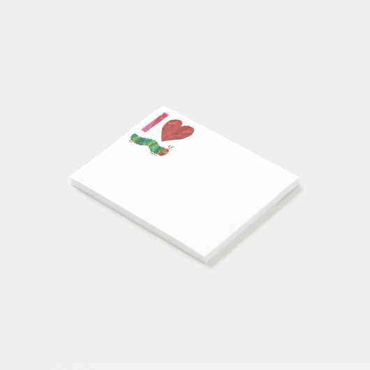 Ich Liebe die sehr hungrige Raupe Post-it Klebezettel (angewinkelt)
