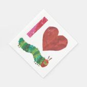 Ich Liebe die sehr hungrige Raupe Serviette (Ecke)