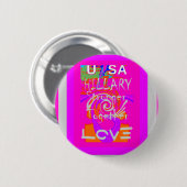 Ich Liebe die Staaten: Stärker zusammenarbeiten Button (Vorne & Hinten)