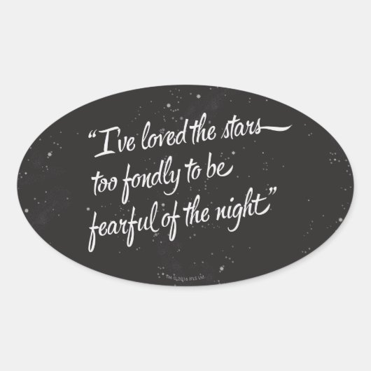 Ich liebe die Sterne Ovaler Aufkleber (Vorderseite)