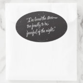 Ich liebe die Sterne Ovaler Aufkleber (Tasche)