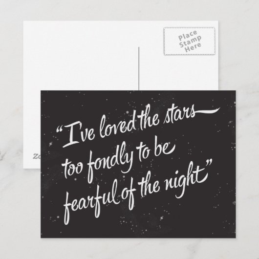 Ich liebe die Sterne Postkarte (Vorne/Hinten)