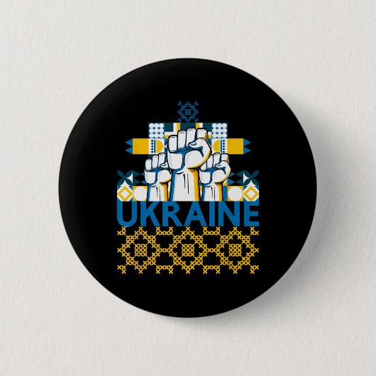 Ich liebe die Ukraine Button (Vorderseite)