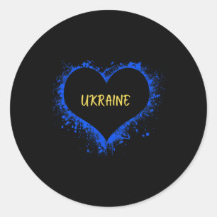 Ich liebe die Ukraine Ich liebe die Ukraine Ukrain Runder Aufkleber